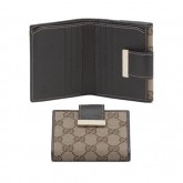 Brun Gucci Volet Français Porte-Monnaie Avec Le Détail la Nouvelle Collection